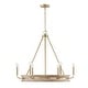 preview thumbnail 1 of 2, Finn 6-light Hanging Chandelier White Wash & Matte Brass
