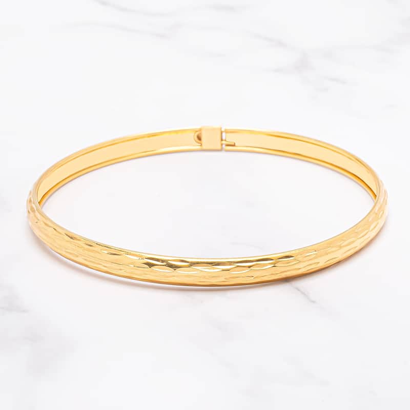 Victoria Townsend Gold over Sterling Silver Smooth Bangle