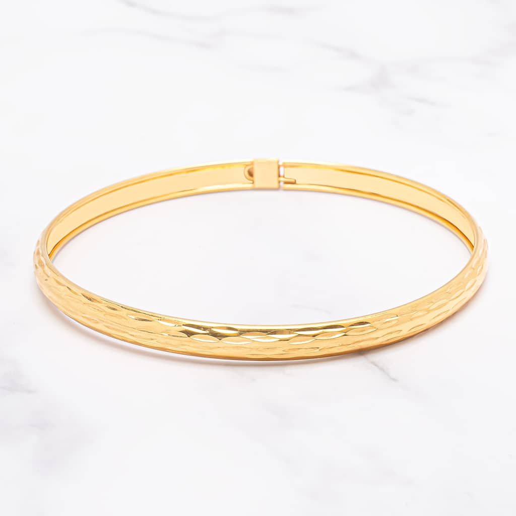 Victoria Townsend Gold over Sterling Silver Smooth Bangle
