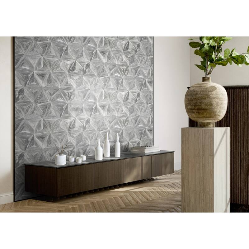 Roomfitters Natural Marble Living Room Accessories Set, Luxury 7-Piece Stone Decor Collection