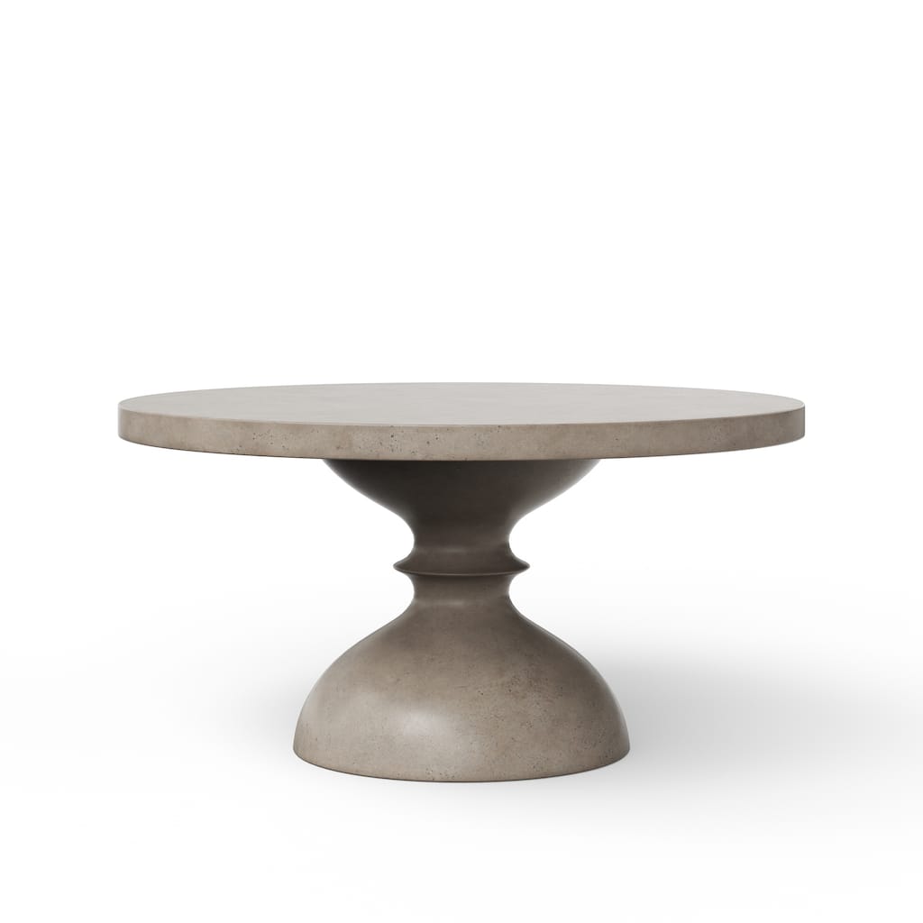Urbia Spindle 59" Round Concrete Dining Table