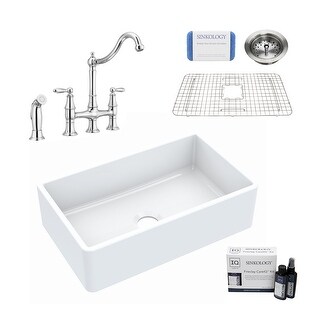 Turner All-in-One Farmhouse Apron Front Fireclay 30 in ...