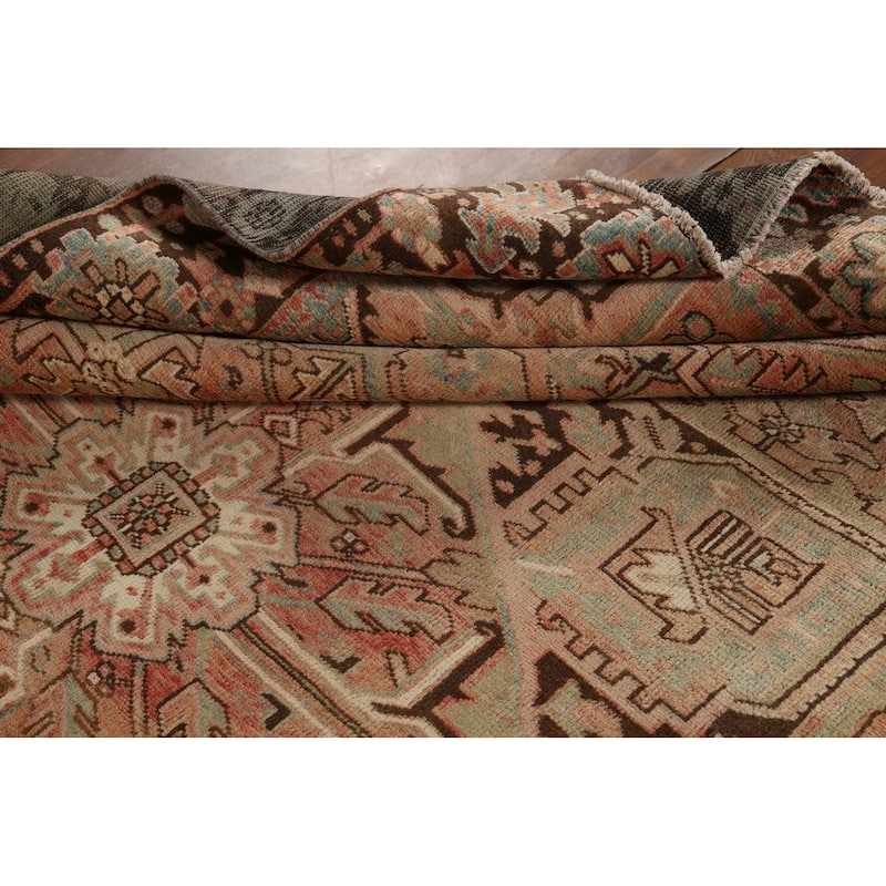 Tribal Heriz Persian Vintage Area Rug Hand-Knotted Wool Carpet - 8'0"x 11'4"