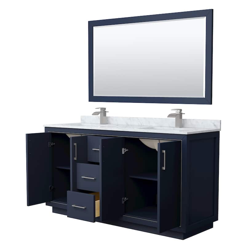 Wyndham Collection WCF1111-66D-NAT-M58 Icon 66" Free Standing Double