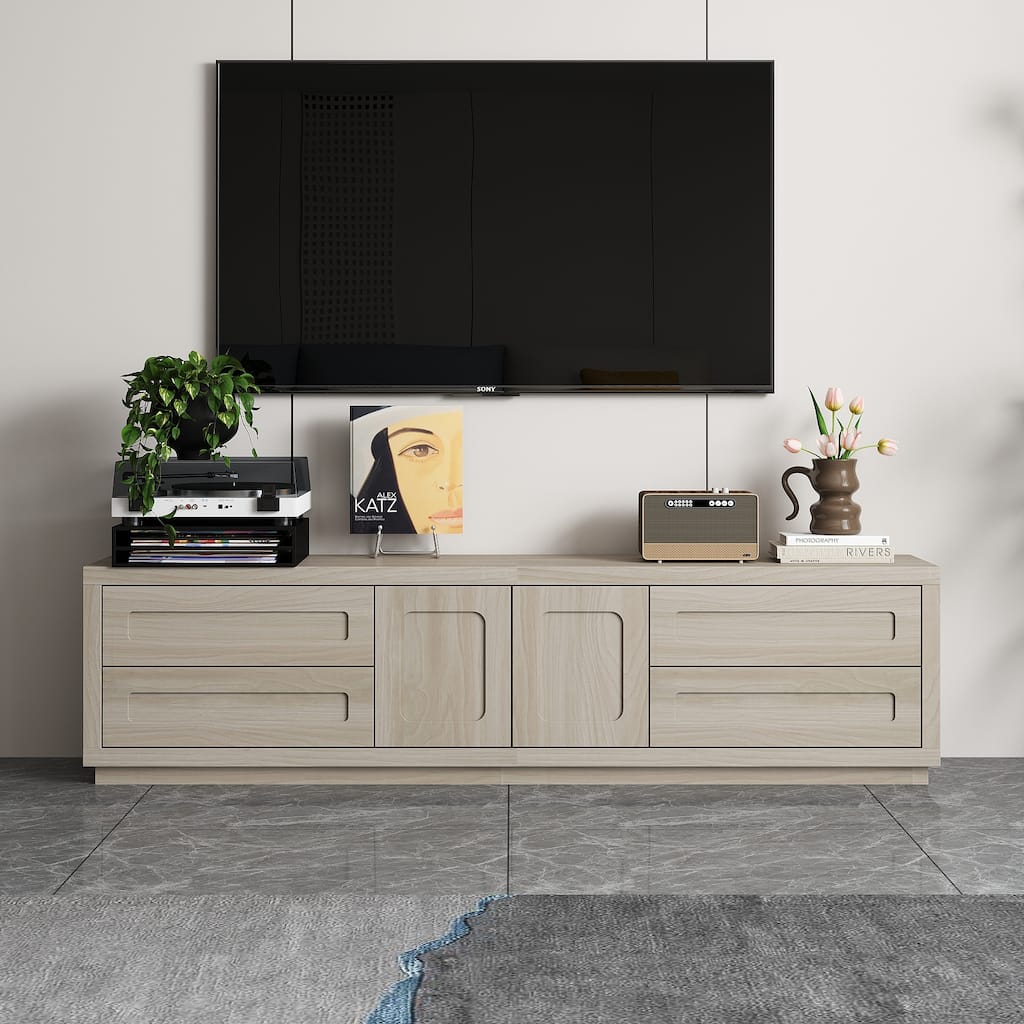 65 Inch TV Stand Entertainment Center with Drawers Floating TV Shelf