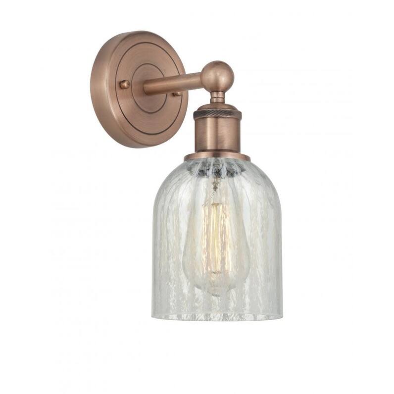 Innovations Lighting 616-1W-12-5 Caledonia Sconce Caledonia 12" Tall - Antique Copper / Mouchette