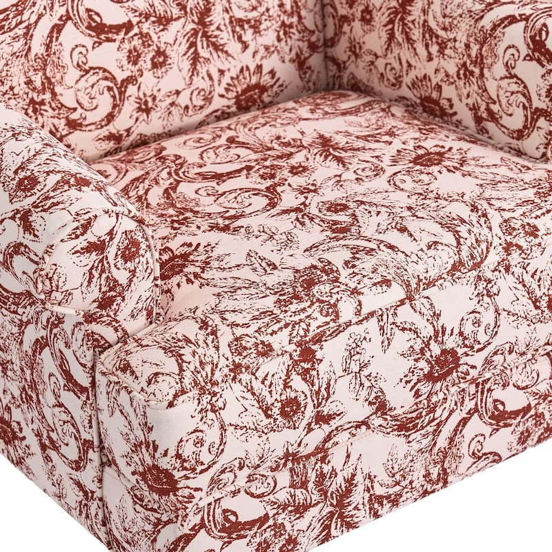 2 Set Traditional Rolled Arm Wing Back Accent Chair
