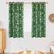 preview thumbnail 50 of 95, Deconovo Silver Leaves Curtain Panel Pairs(2 Panel) W52 x L45 - Dark Green
