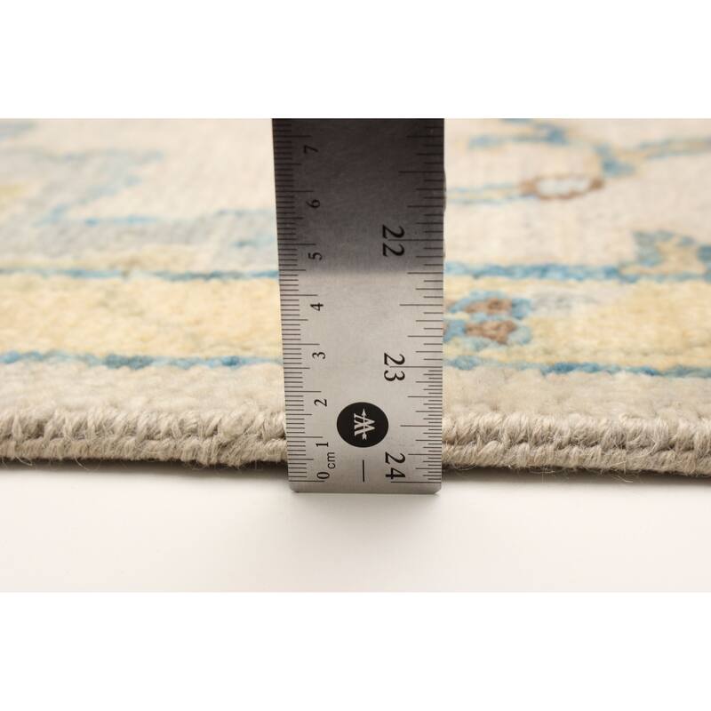 ECARPETGALLERY Hand-knotted Mystique Light Grey Wool Rug - 5'1 x 7'0