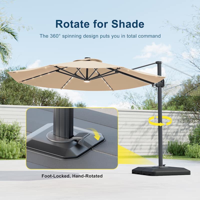 Outdoor 10FT LED Patio umbrella for Garden