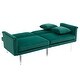 preview thumbnail 87 of 115, Velvet Loveseat Sofa Bed with 2 Pillows, Mid Century 2-Seat Couches Convertible Sofa Bed for Living Room, Bedroom,Office