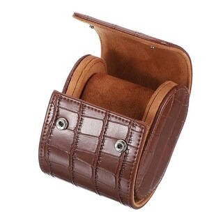 Watch Travel Case for Men Crocodile Pattern Leather Watch Roll Travel Case Portable Watch Storage Box