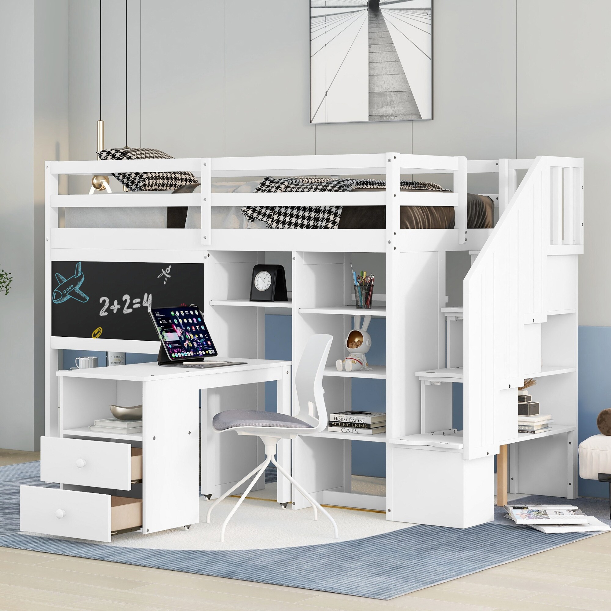 Loft twin bed frame with storage deals