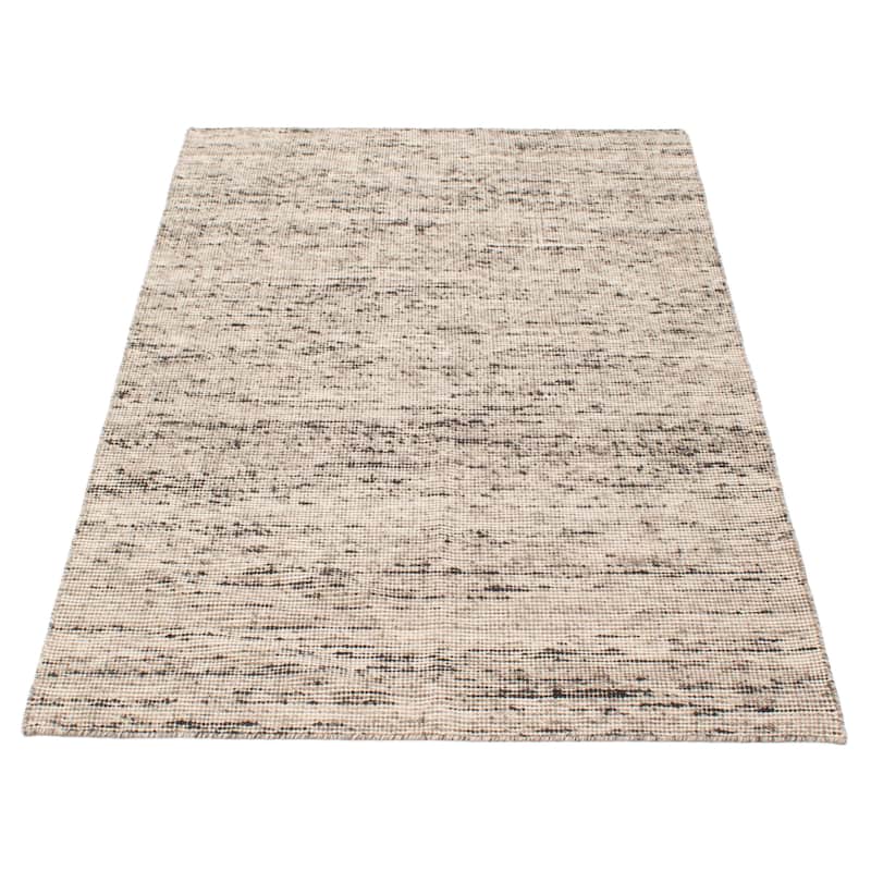 ECARPETGALLERY Braid weave Sienna Grey Wool Rug - 5'1 x 7'11