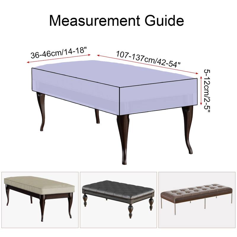 Bench Cushion Cover Dining Bench Cover, 1 Pcs - Gray