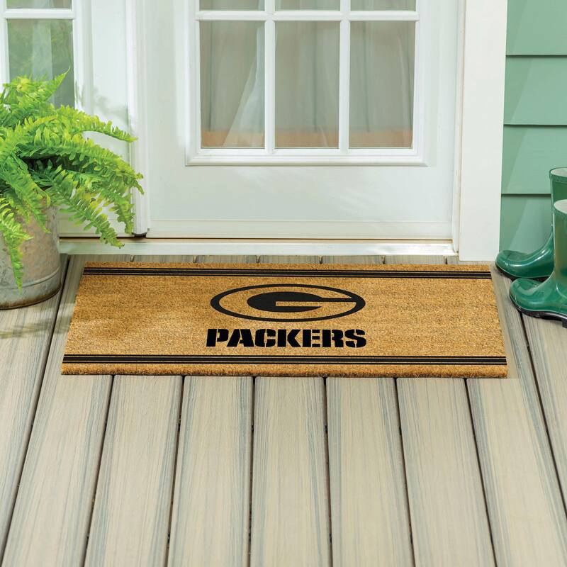 Green Bay Packers Monochrome Indoor/Outdoor Coir Door Mat - 36" x 24"