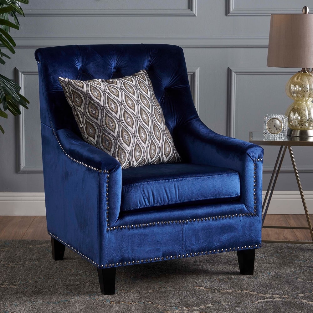 Jaclyn Velvet Club Chair by Christopher Knight Home