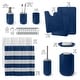preview thumbnail 52 of 68, Clara Clark 23 Piece Complete Bathroom Accessories Kit With Shower Curtain and Rug Set