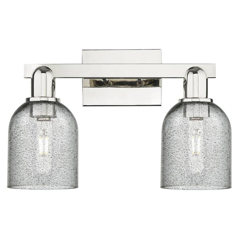 Innovations Lighting 716-2W-11-16 Caledonia Vanity Caledonia 2 Light - Polished Nickel / Charcoal