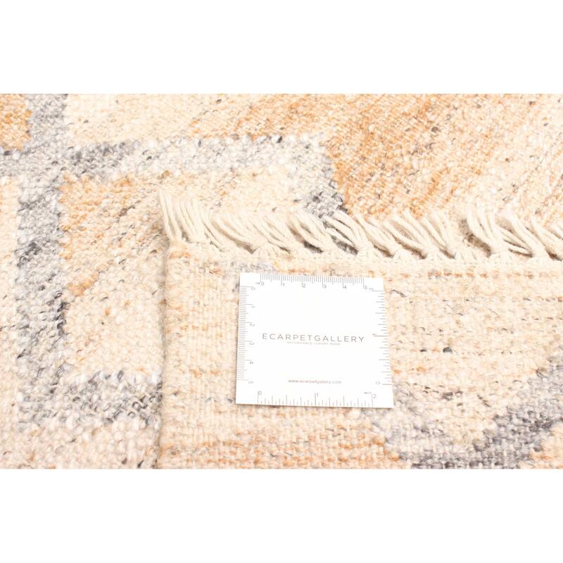 ECARPETGALLERY Flat-Weave Ankara FW Tan Wool Kilim - 5'5 x 7'8