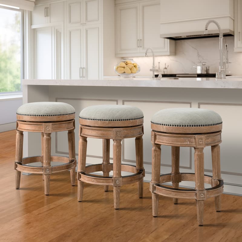 New Ridge Home Goods Chapman Backless Swivel 26" Counter-Height Bar Stool - Counter Height