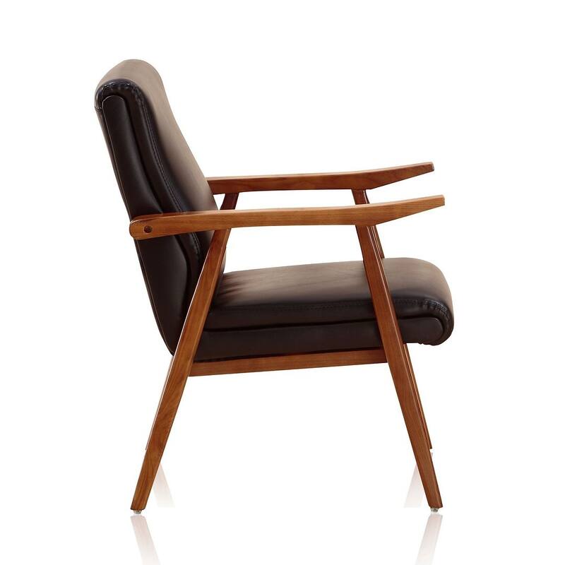 Manhattan Comfort ArchDuke Amber Faux Leather Accent Chair (Set of 2)