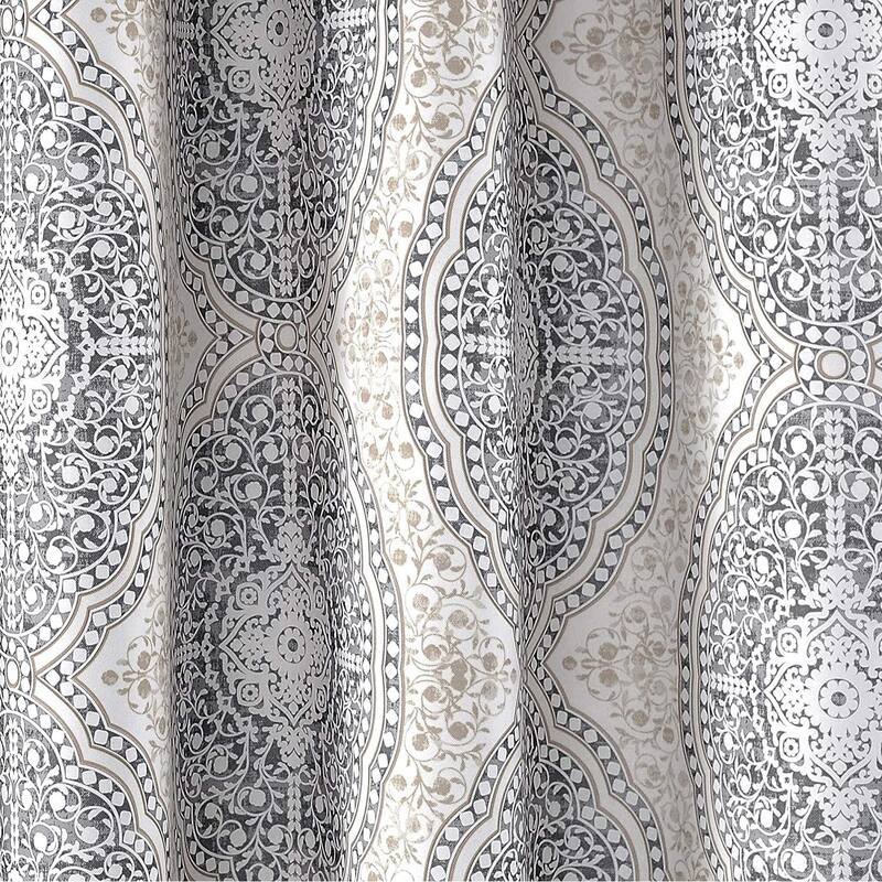 DriftAway Adrianne Damask and Floral Pattern Window Curtain Valance - 52'' width x 24'' length - 52" width x 24 " length