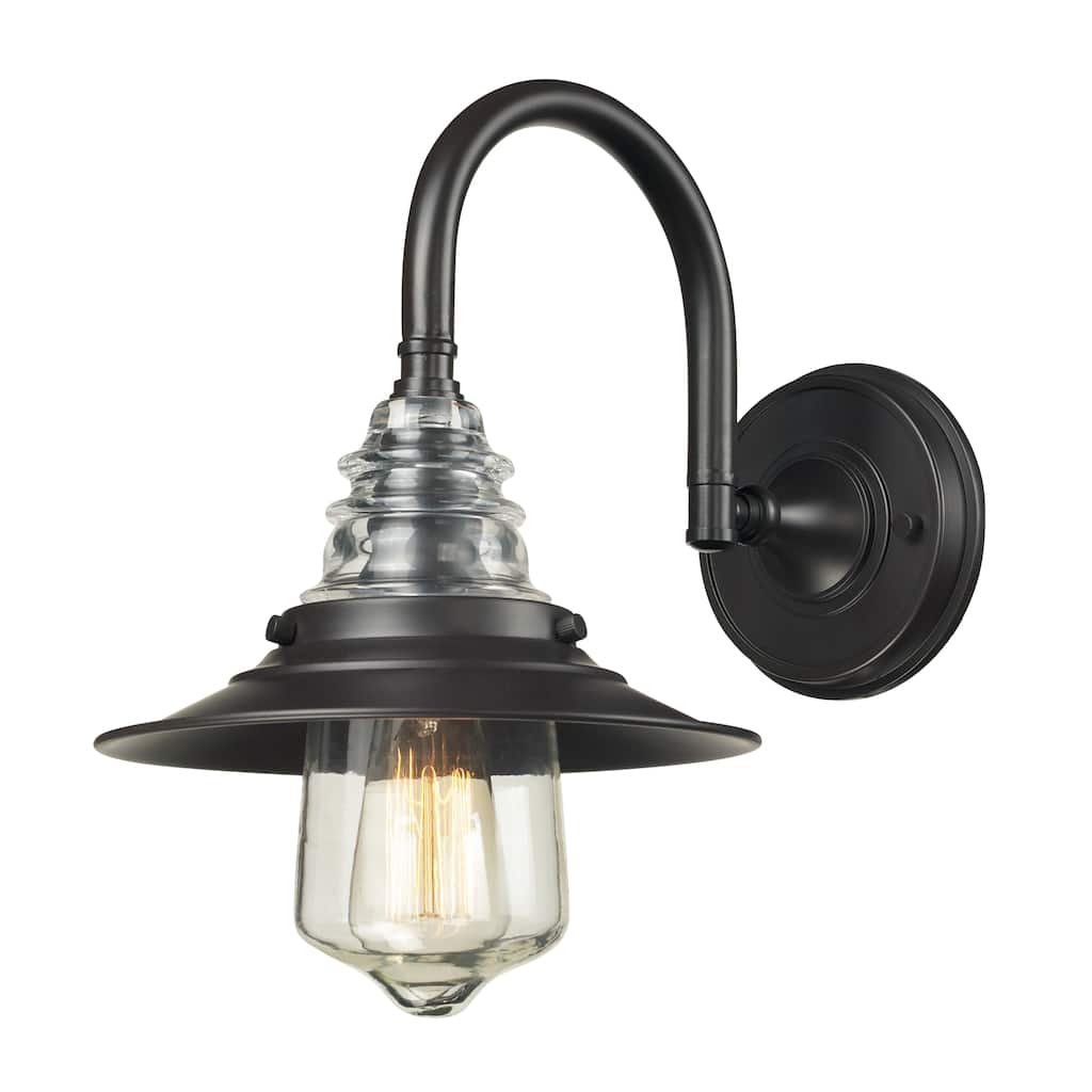 Insulator Glass 14'' High 1-Light Sconce