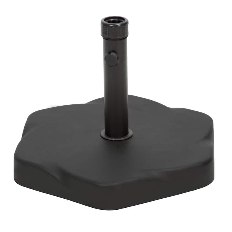Hexagonal Concrete and Steel Umbrella Base with Adapters, 66 Lbs, 18.9\