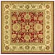 SAFAVIEH Lyndhurst Ambrogina Traditional Area Rug - 6' x 6' Square - Red/Ivory