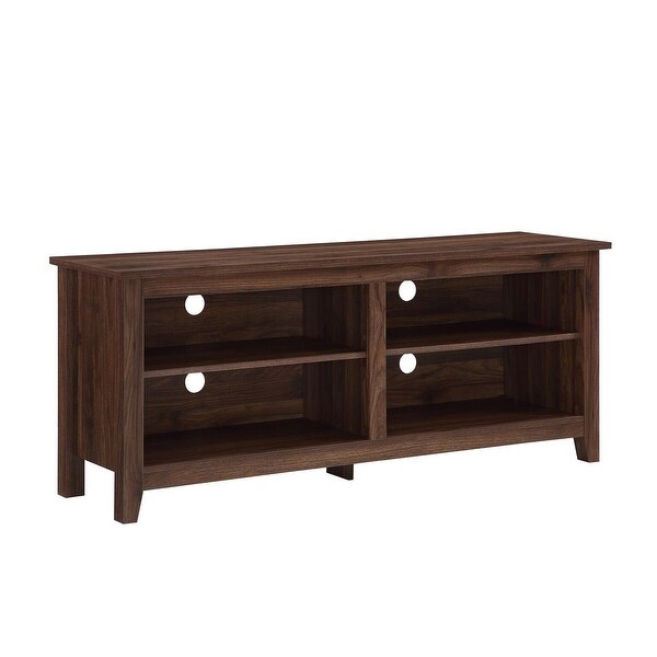 Shop Offex 58" Wood TV Media Stand Storage Console - Dark ...