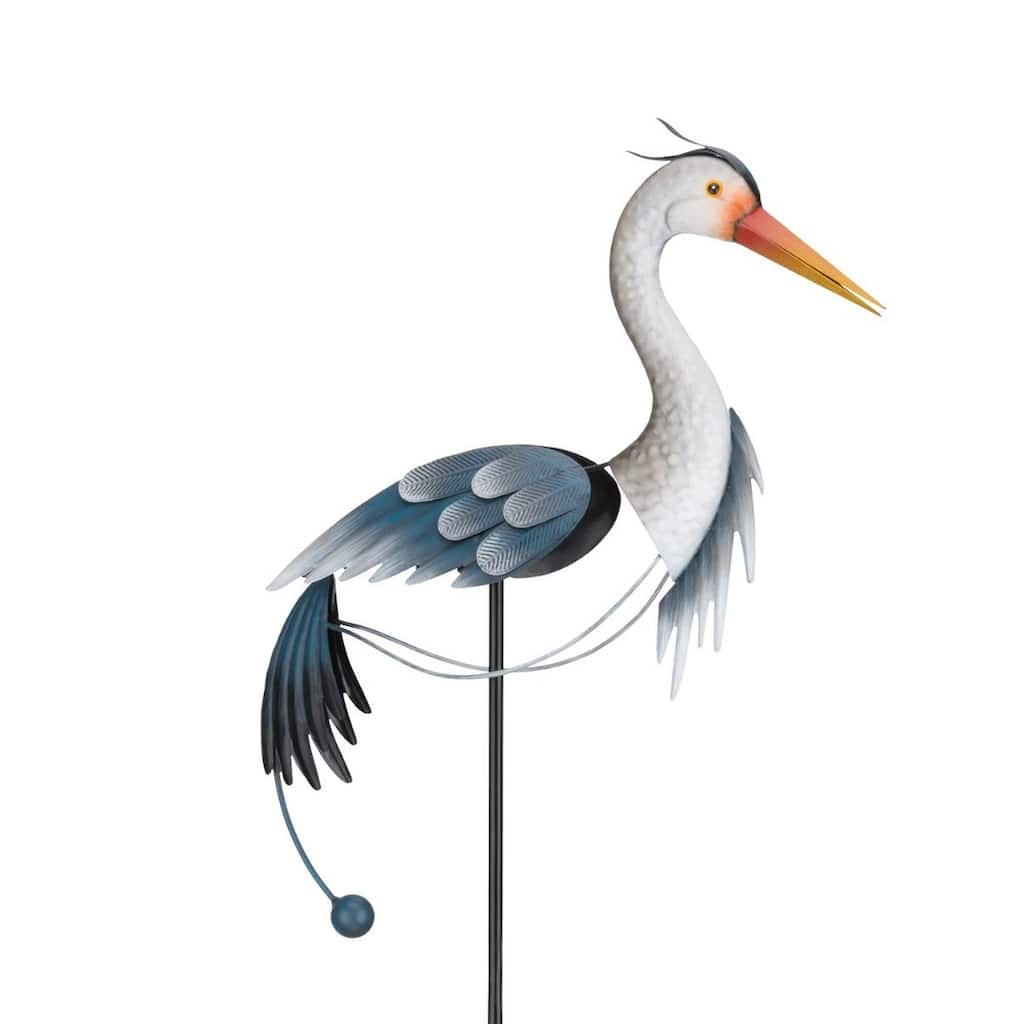 Ball Rocker Stake - Metallic Blue Heron