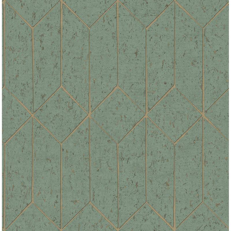 Advantage Hayden Mint Concrete Trellis Wallpaper