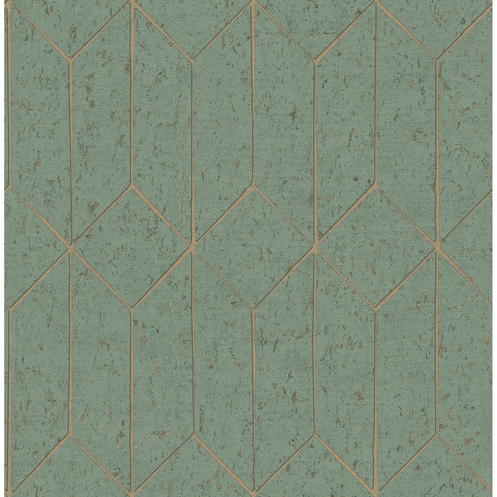 Advantage Hayden Mint Concrete Trellis Wallpaper