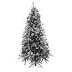 preview thumbnail 2 of 6, 7ft Artificial Snow Flocked Christmas Tree with Metal Stand and 400 Clear LED Lights
