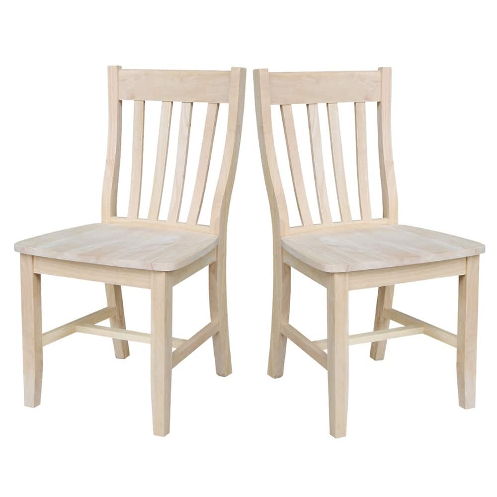 Copper Grove Cafe Solid Wood Curved-Back Bistro Chairs, Set of 2 – Multiple Finishes