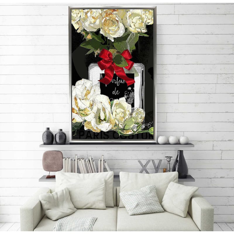 "Red Bow 2" by Jodi Print on Floating Canvas