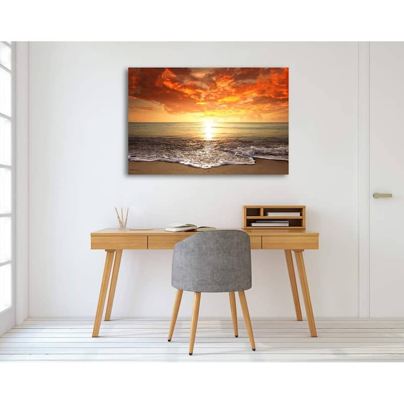 Wall Art Sunset Ocean Beach Pictures Photo Paintings