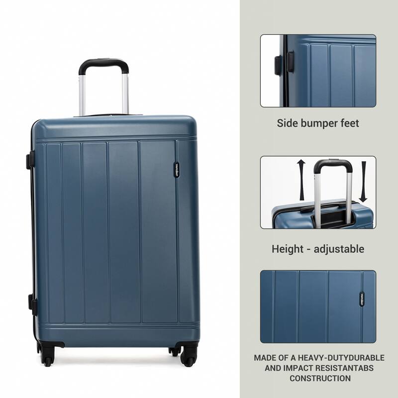 9-Piece Set ABS+PC Hardshell Carry on Luggage Set with bags