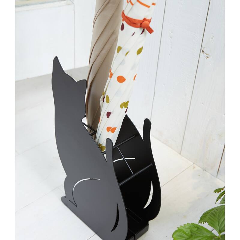 Yamazaki Home Cat Umbrella Stand, Steel - L 3.35 x W 7.48 x H 13.39 inches