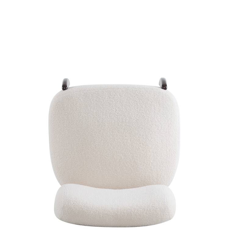 25.5" Modern Boucle Lounge Chair with Solid Wood Frame, Soft and Durable Boucle Upholstery, Perfect for Living Room