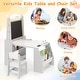 preview thumbnail 8 of 18, Costway Kids Art Table and Chair Set with Easel & Chair Whiteboard & - See Details
