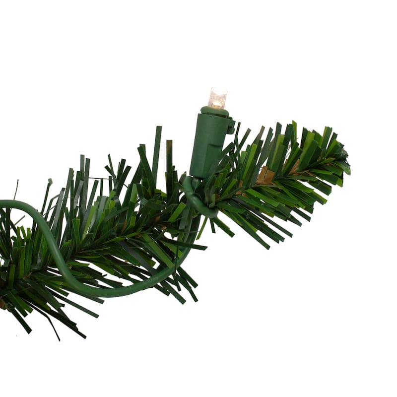 Buffalo Fir Artificial Christmas Wreath 30 Inch Warm White LED Lights