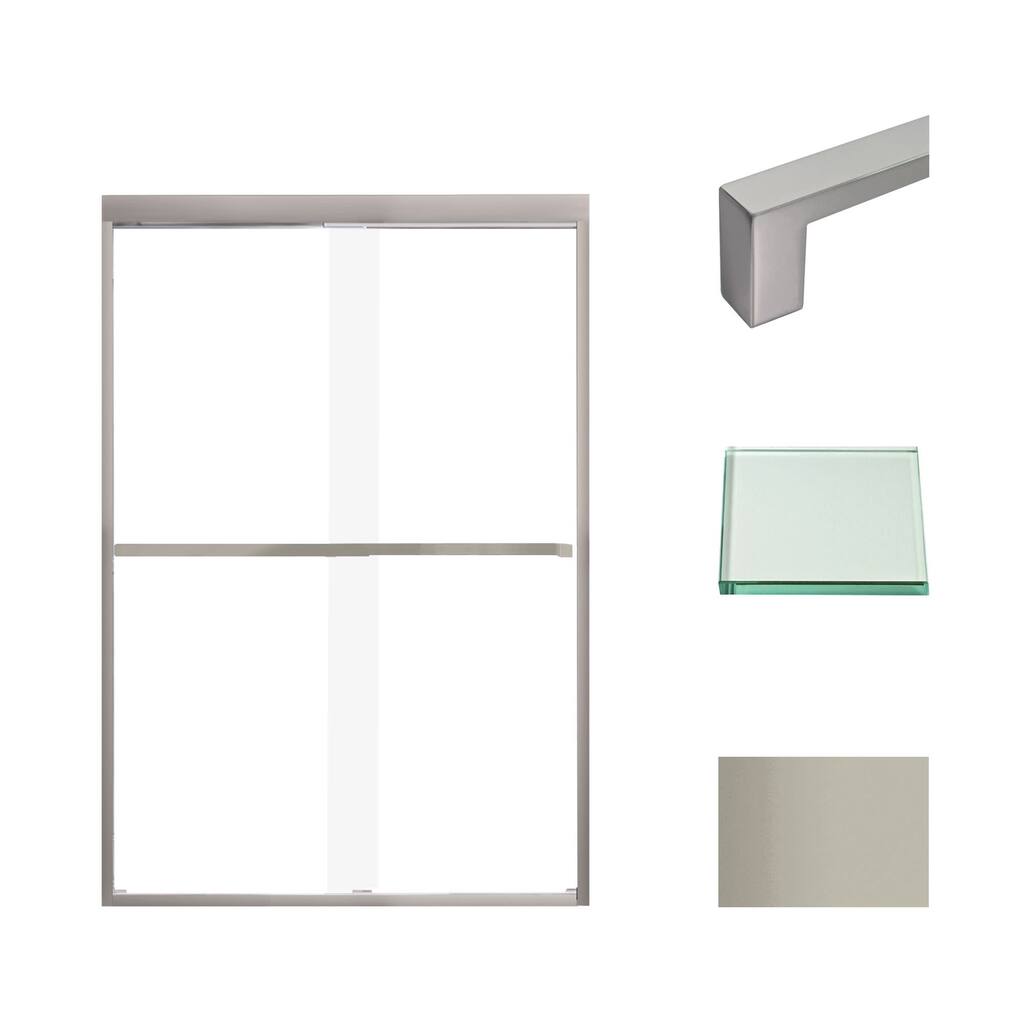Transolid FBPT487008C-S 70" High x 47" Wide Bypass Frameless Shower