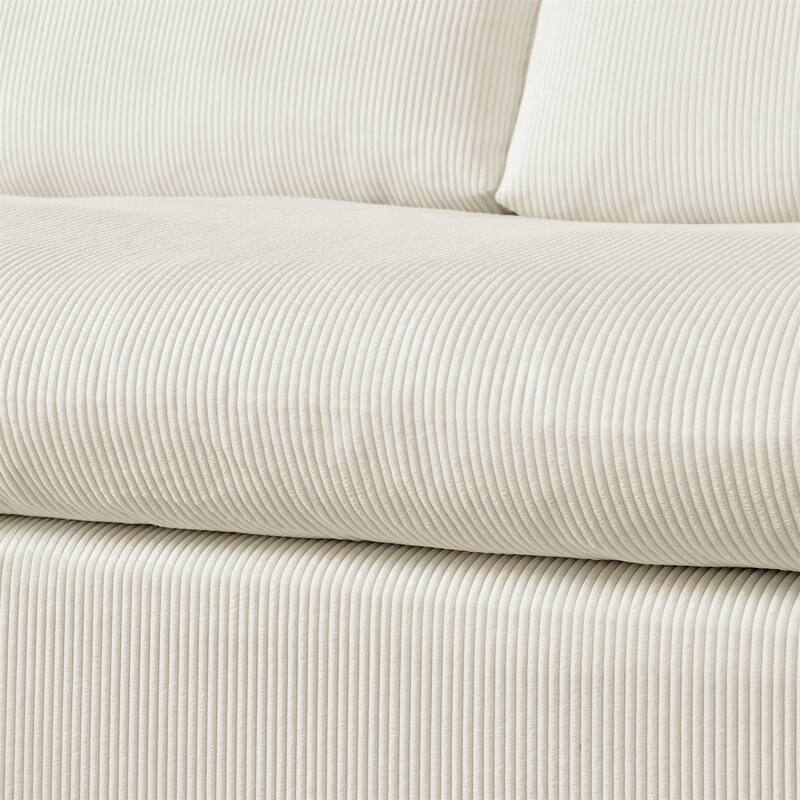 L Shaped Convertible Sleeper Sofa,90" Sectional Couch wStorage Chaise