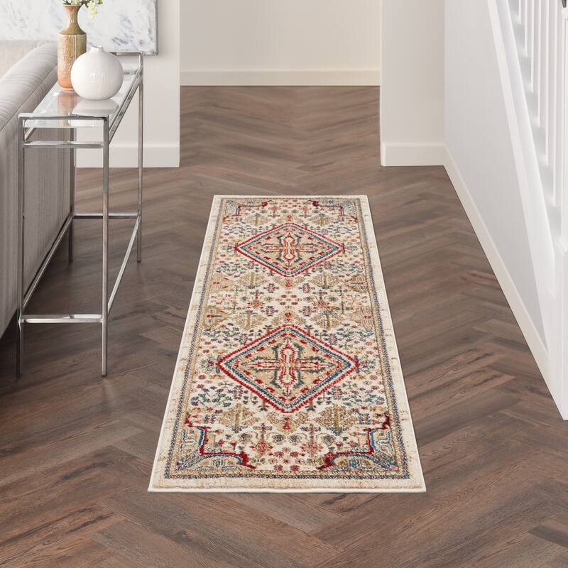Nourison Revel Traditional Floral Medallion Area Rug
