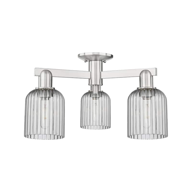 Innovations Lighting Downtown Urban - Bridal Veil - 3 Light 23" Semi-Flush Mount Light