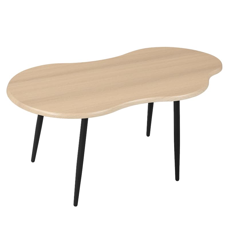 Gymax Cloud Shape Coffee TableIrregular Center Table w/ Metal