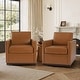 preview thumbnail 91 of 154, Set of 2 Modern Swivel Accent Armchairs Upholstered Arm Chairs