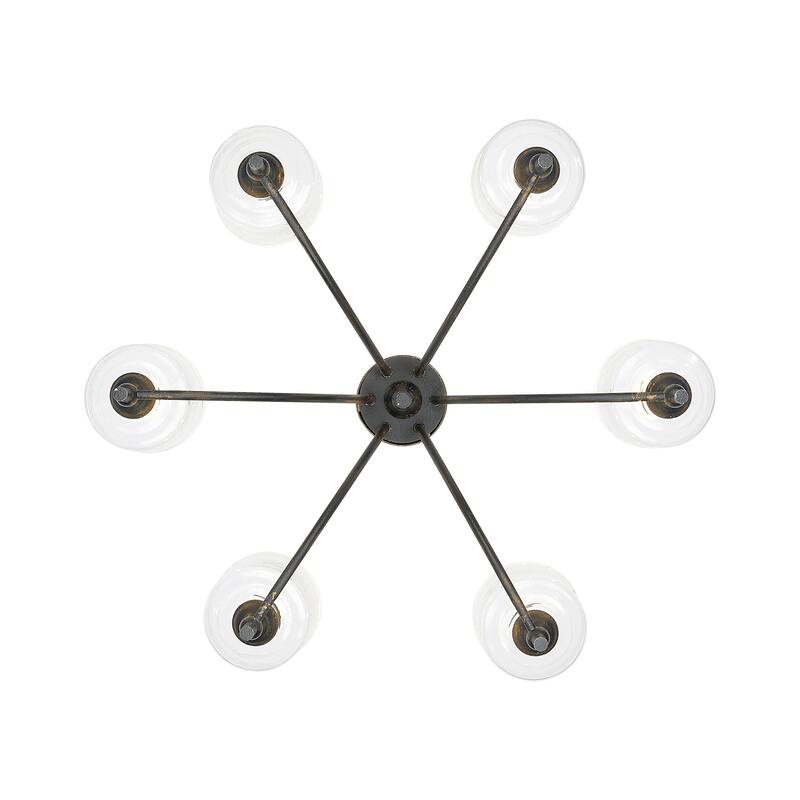 Golden Lighting 0806-6 Keating 6 Light 34" Wide Chandelier